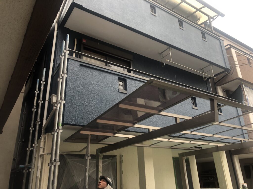 大阪市旭区戸建足場解体作業