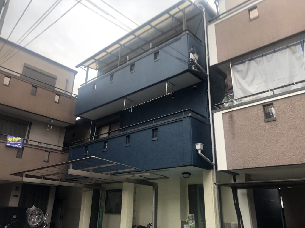 大阪市旭区戸建足場解体完了