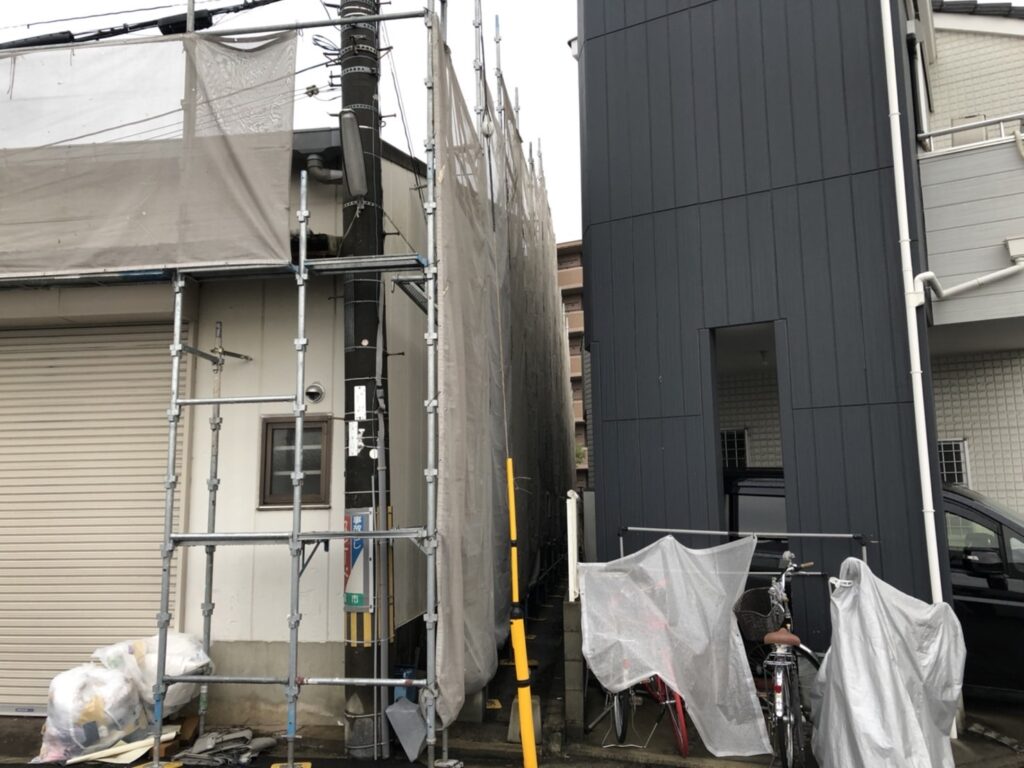 八尾市工場足場組立作業