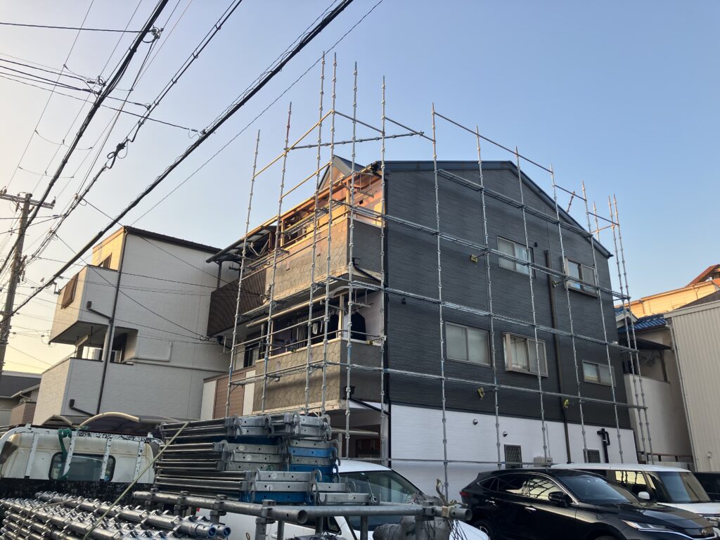 大阪市旭区戸建足場解体